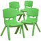 Flash Furniture Green Plastic Stackable School Chair with 10.5'' Seat Height, PK4 4-YU-YCX4-003-GREEN-GG - alternate 9